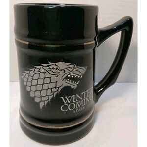 Game of Thrones Mug Black Winter Is Coming Coffee Cup Black HBO